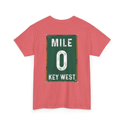 Key West Mile 0 T-Shirt — Vintage Road Sign Tee