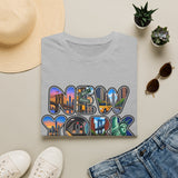 New York Graphic T-Shirt — Vintage Cityscape Lettering Tee