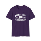 Connecticut State T-Shirt — 'The Constitution State' Vintage Map Tee (Est. 1788)