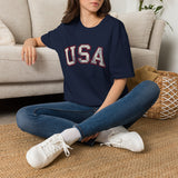 Tattered USA T-Shirt Worn Look