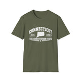 Connecticut State T-Shirt — 'The Constitution State' Vintage Map Tee (Est. 1788)