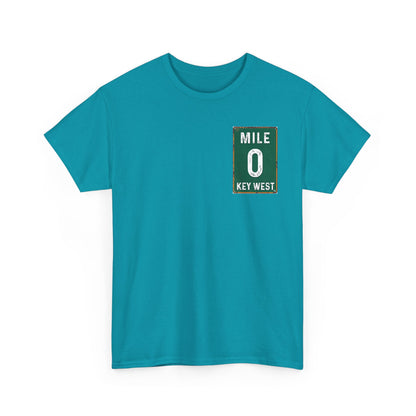 Key West Mile 0 T-Shirt — Vintage Road Sign Tee