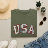 Tattered USA T-Shirt Worn Look