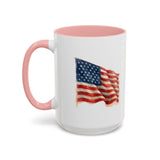 Watercolor America Flag Coffee Mug