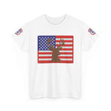 American Flag Deer Hunting USA T-Shirt