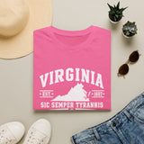 Virginia State T-Shirt — 'Sic Semper Tyrannis' Vintage Tee