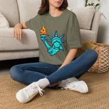 Statue of Liberty Pizza Tee — Funny NYC Pizza T‑Shirt