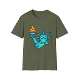 Statue of Liberty Pizza Tee — Funny NYC Pizza T‑Shirt