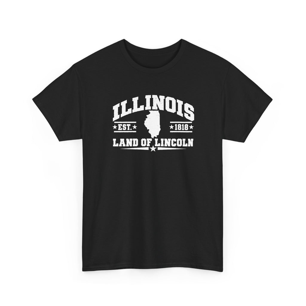 Illinois Land of Lincoln T-Shirt — State Vintage Map Tee