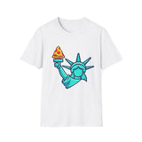 Statue of Liberty Pizza Tee — Funny NYC Pizza T‑Shirt