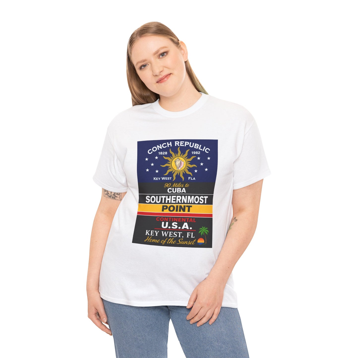 Key West Southernmost Point T-Shirt — 90 Miles to Cuba to USA Vintage Tee