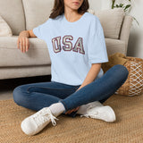 Tattered USA T-Shirt Worn Look