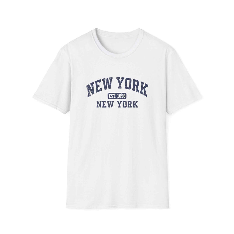 New York Vintage College Tee — "New York Est. 1898" Graphic T‑Shirt