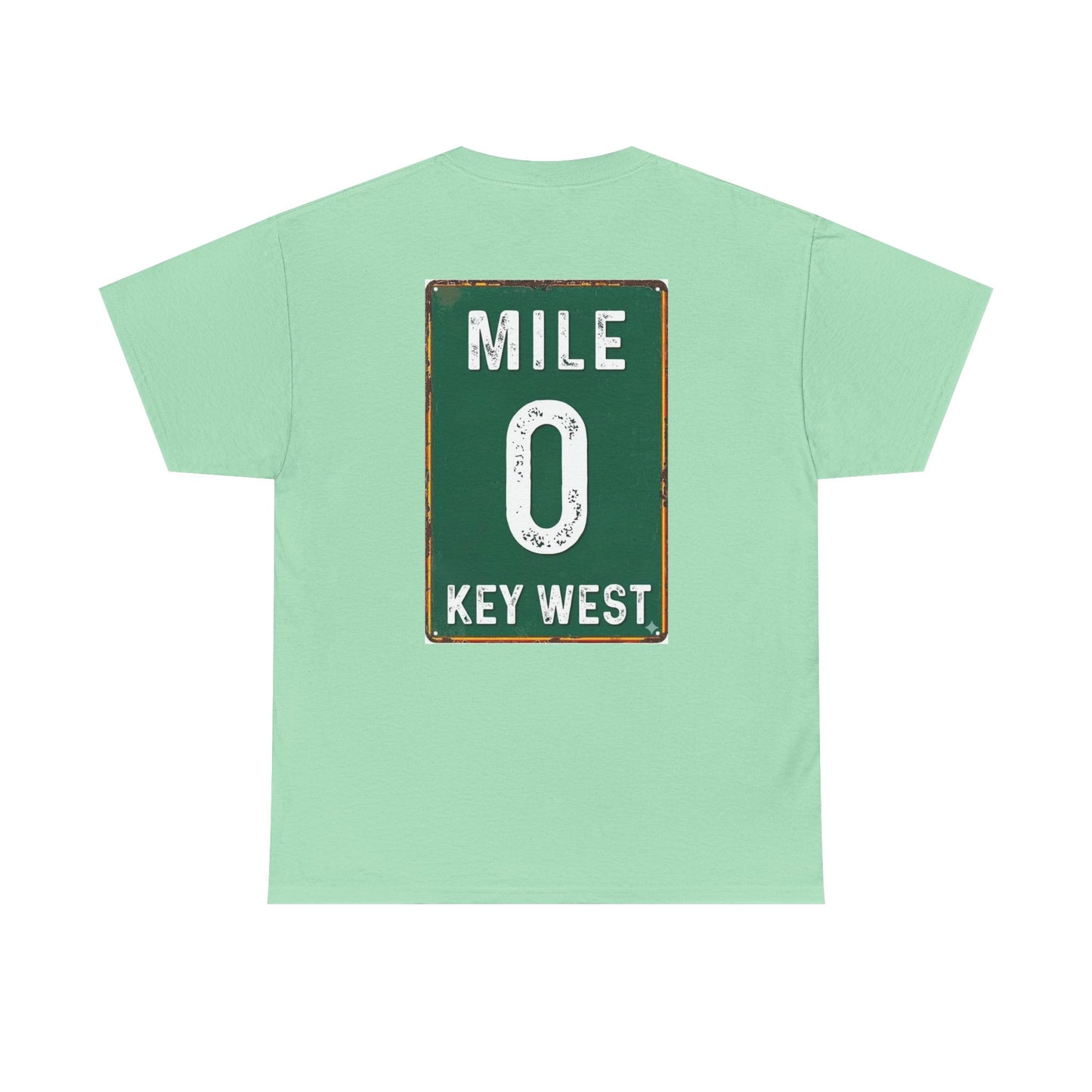 Key West Mile 0 T-Shirt — Vintage Road Sign Tee
