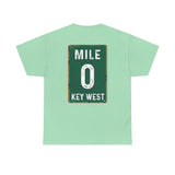 Key West Mile 0 T-Shirt — Vintage Road Sign Tee