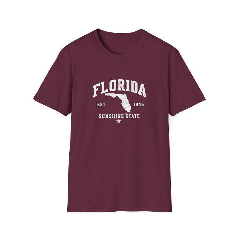 Florida Sunshine State T-Shirt — Est. 1845 Vintage Map Tee