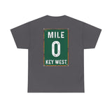 Key West Mile 0 T-Shirt — Vintage Road Sign Tee