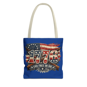 1776 Live Free or Die Patriotic Tote Bag product photo 4