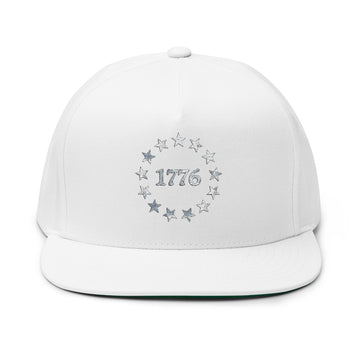 1776 Stars Embroidered Flat Bill Snapback Hat product photo 2
