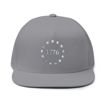 1776 Stars Embroidered Flat Bill Snapback Hat product photo 3