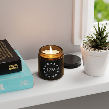 1776 Stars Soy Candle Amber Jar Scented Candle product photo 4