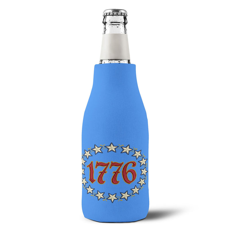1776 Zip Up Bottle Cooler Sleeve Patriotic USA Koozie main product photo