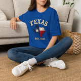 Texas Flag State T-Shirt — Vintage Lone Star Graphic Tee (EST. 1845)