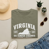 Virginia State T-Shirt — 'Sic Semper Tyrannis' Vintage Tee