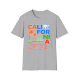California Colorful Retro Graphic T-Shirt