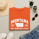 Montana The Treasure State T-Shirt — Established 1889 State Outline Tee