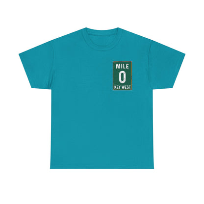 Key West Mile 0 T-Shirt — Vintage Road Sign Tee