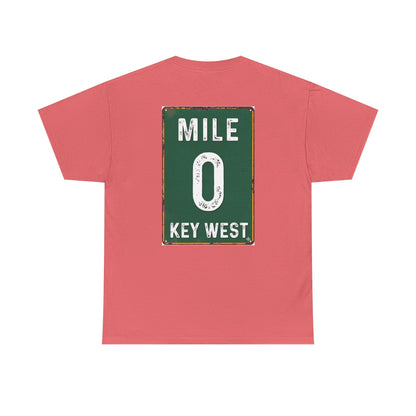 Key West Mile 0 T-Shirt — Vintage Road Sign Tee