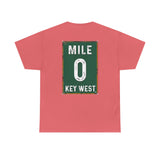 Key West Mile 0 T-Shirt — Vintage Road Sign Tee