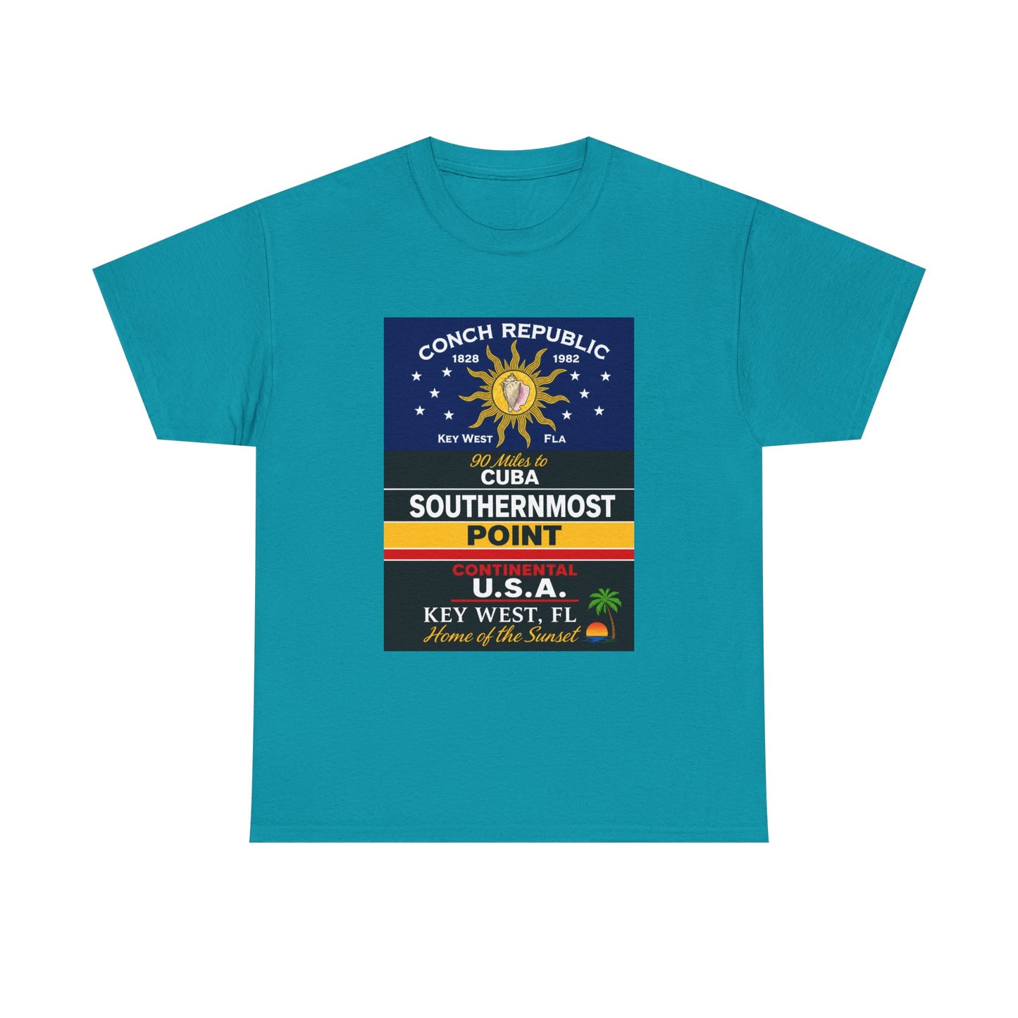 Key West Southernmost Point T-Shirt — 90 Miles to Cuba to USA Vintage Tee