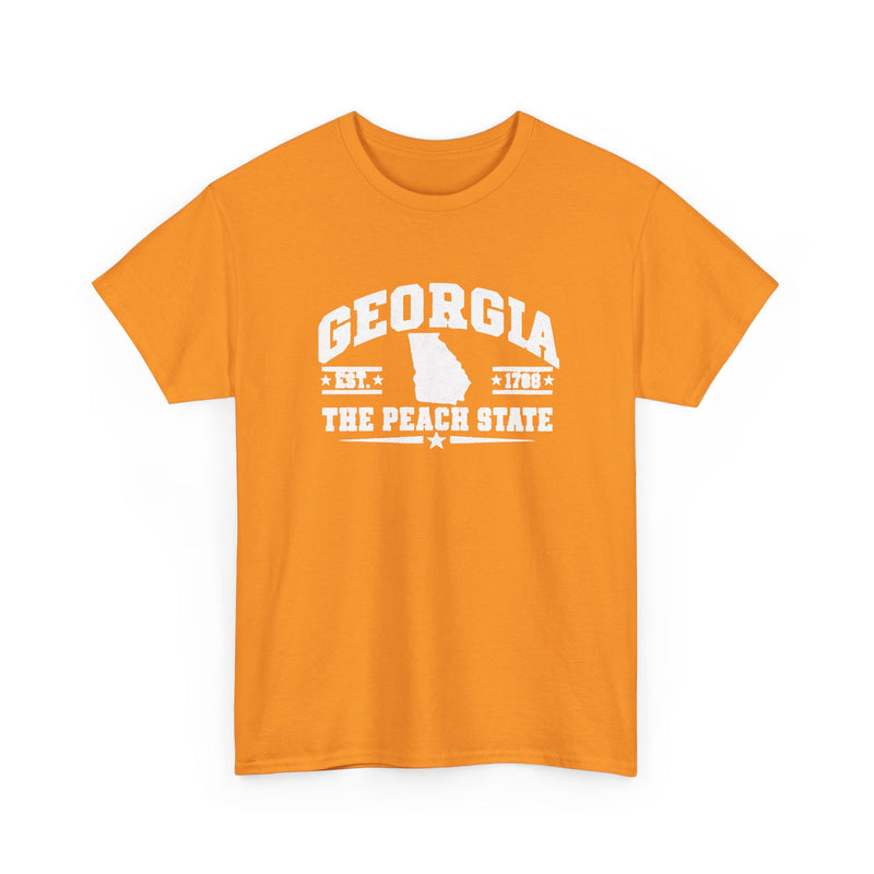 Georgia 'The Peach State' T-Shirt — Vintage State Map Tee