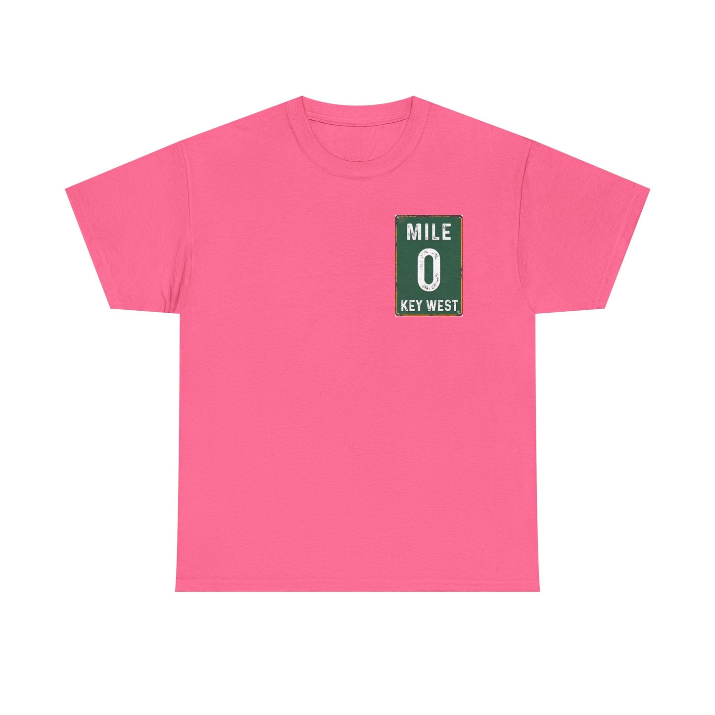 Key West Mile 0 T-Shirt — Vintage Road Sign Tee