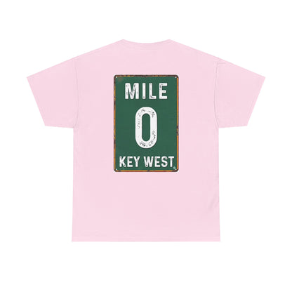 Key West Mile 0 T-Shirt — Vintage Road Sign Tee