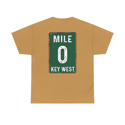 Key West Mile 0 T-Shirt — Vintage Road Sign Tee