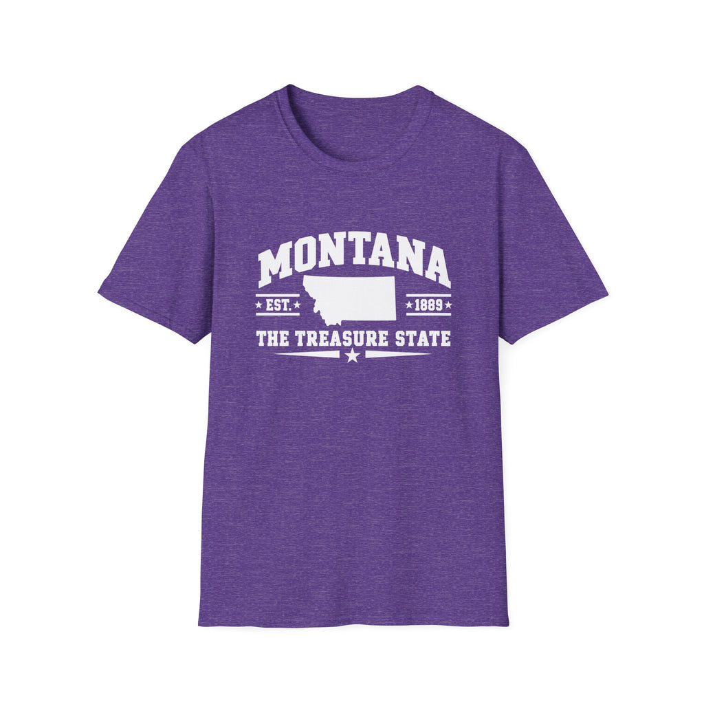 Montana The Treasure State T-Shirt — Established 1889 State Outline Tee