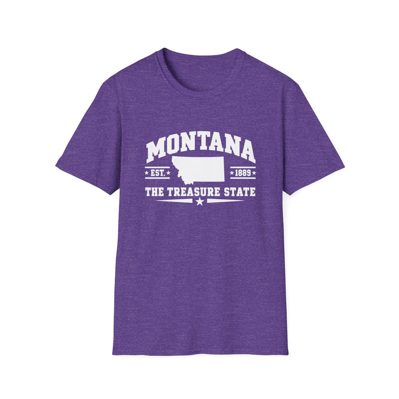 Montana The Treasure State T-Shirt — Established 1889 State Outline Tee