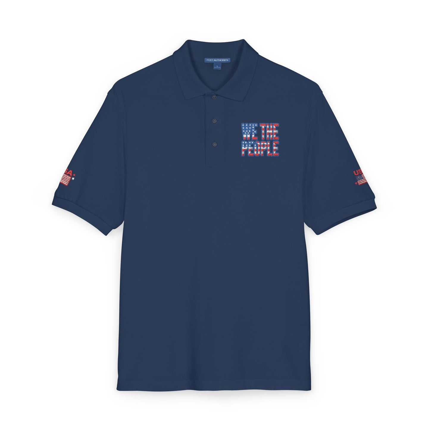 We The People Embroidered Polo