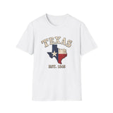 Texas Flag State T-Shirt — Vintage Lone Star Graphic Tee (EST. 1845)
