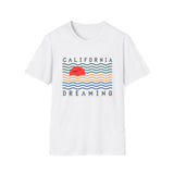 California Dreaming T-Shirt Sun and Colorful Waves