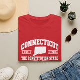 Connecticut State T-Shirt — 'The Constitution State' Vintage Map Tee (Est. 1788)