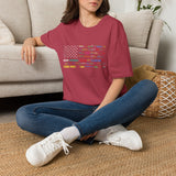 National Parks Flag T-Shirt — Colorful Badge Names (Badlands, Sequoia)