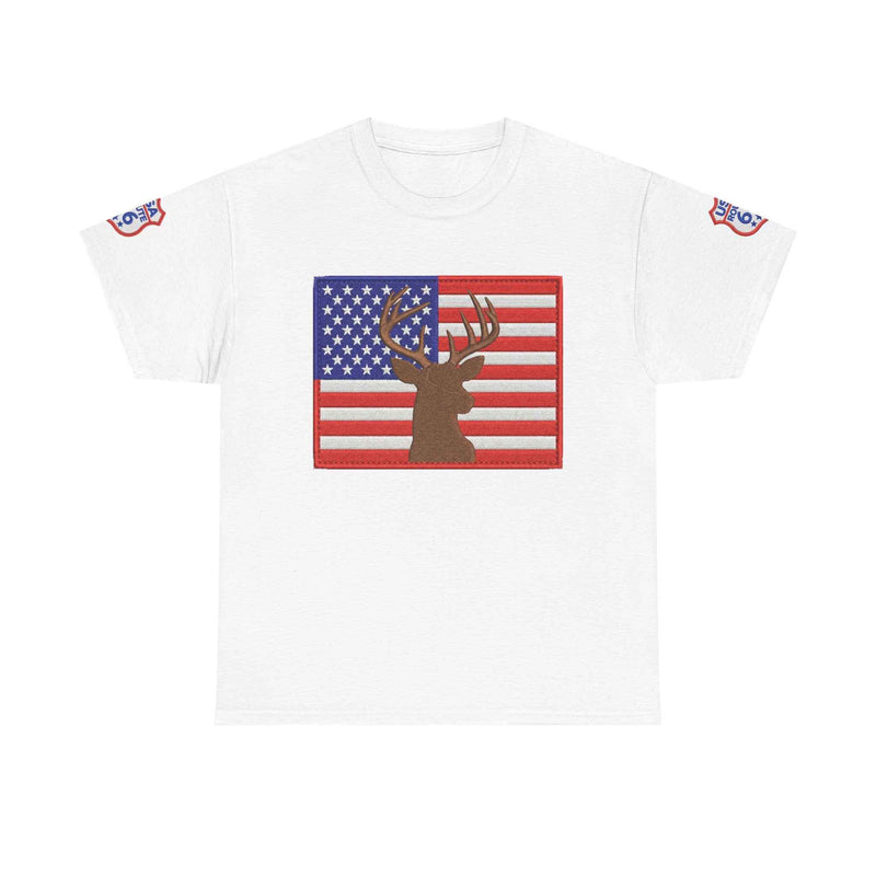 American Flag Deer Hunting USA T-Shirt