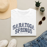 Saratoga Springs Vintage Collegiate T‑Shirt — New York Travel Tee