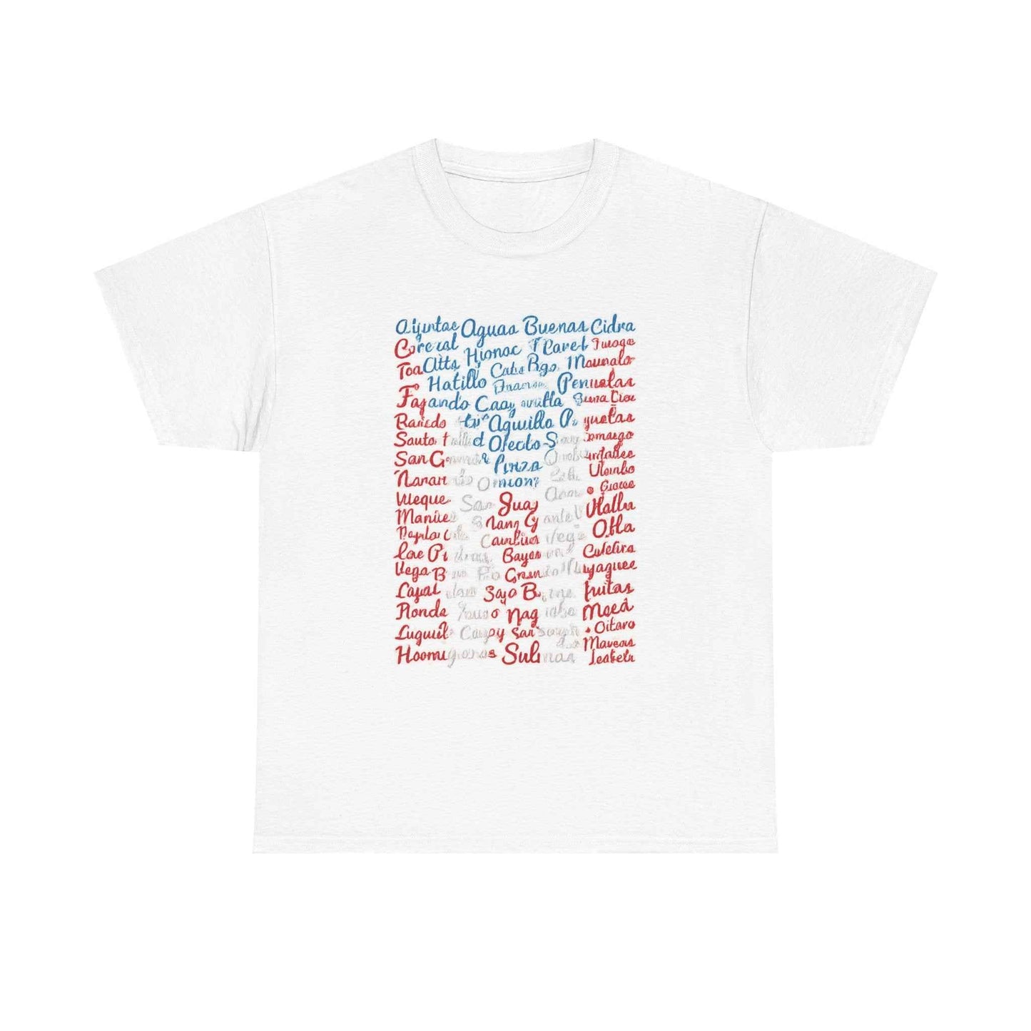 Puerto Rico Cities & Flag T-Shirt — Vintage Road Sign Tee