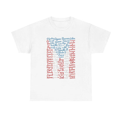 Puerto Rico Cities & Flag T-Shirt — Vintage Road Sign Tee