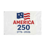 America 250 Flag — 1776–2026 Bicentennial Commemorative White Double-Sided Flag
